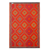 Fab Habitat 90x179cm Orange Lhasa Recycled Plastic Outdoor Rug