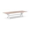 Kansas 3m Outdoor Teak Timber And Aluminium Rectangle Dining Table