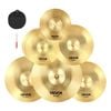 VEVOR Cymbal Bright Copper 6 Pieces Alloy Hi-Hats Crash Ride Splash for Drum Set
