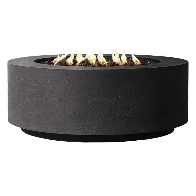 Mimosa 60cm Black Faux Concrete Fire Pit