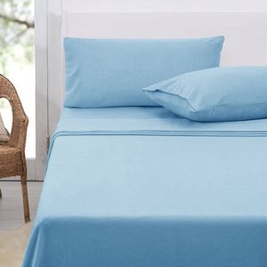 Bloomington Polar Fleece Sheet Set King 36cm Wall with King Pillowcases Sky
