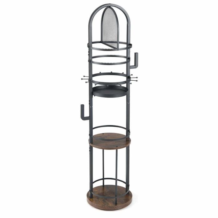 Costway Jewelry Display Rack Earring Organizer Stand Holder Storage Brown