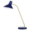 Telbix Farbon Contemporary Table Desk Lamp Light Metal Blue Brass Matt