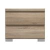 Elara Light Sonoma Oak 2 Drawer Bedside Table