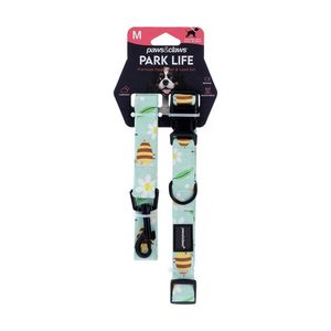 Paws And Claws Pet Dog Collar Lead Set Medium 120x2cm 35-50cm