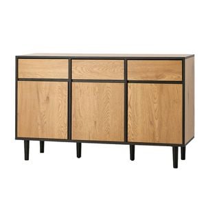 Oikiture Buffet Sideboard Storage Cabinet Cupboard 3 Drawers