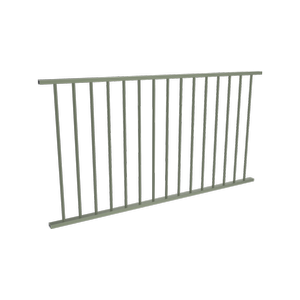 ProtectorAl 1800 W x 950 mm H Pale Eucalypt Aluminium Flat Top Round Picket Balustrade Panel