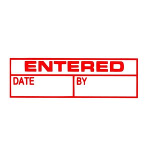X-Stamper Self Inking Message Stamp (Entered/Date/By)