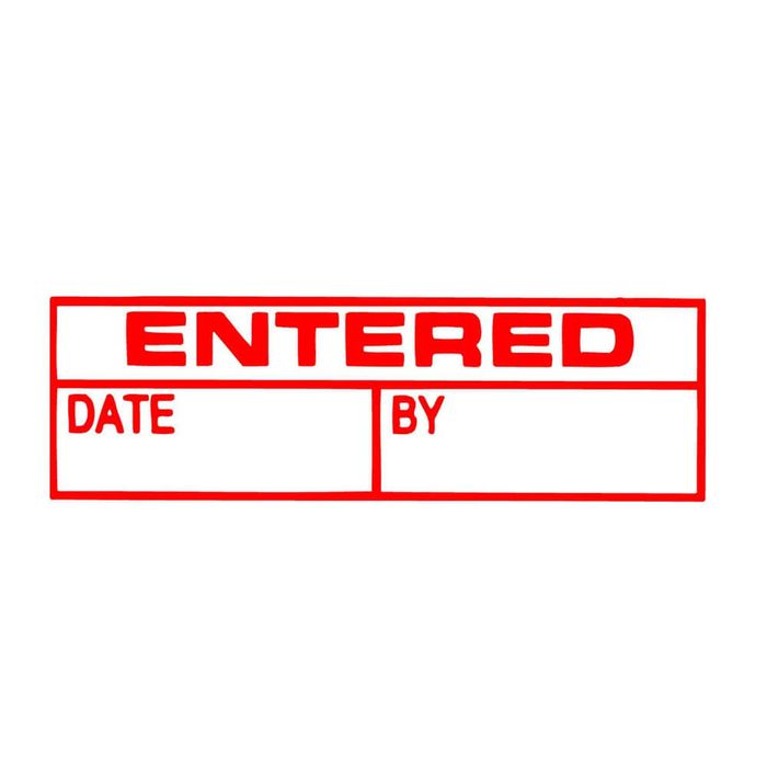 X-Stamper Self Inking Message Stamp (Entered/Date/By)