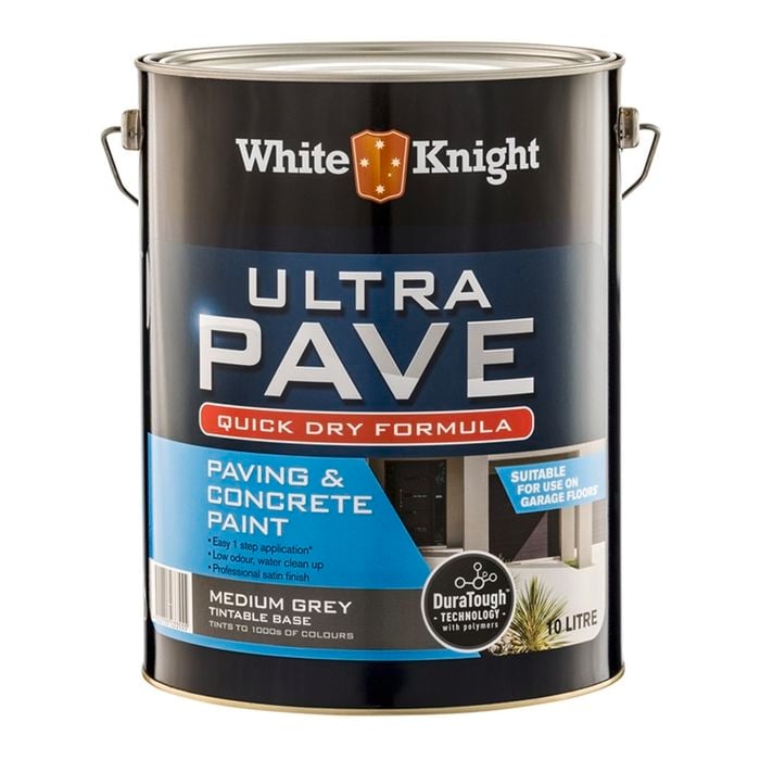 White Knight Ultra Pave 10L Medium Grey Quick Dry Paving Paint