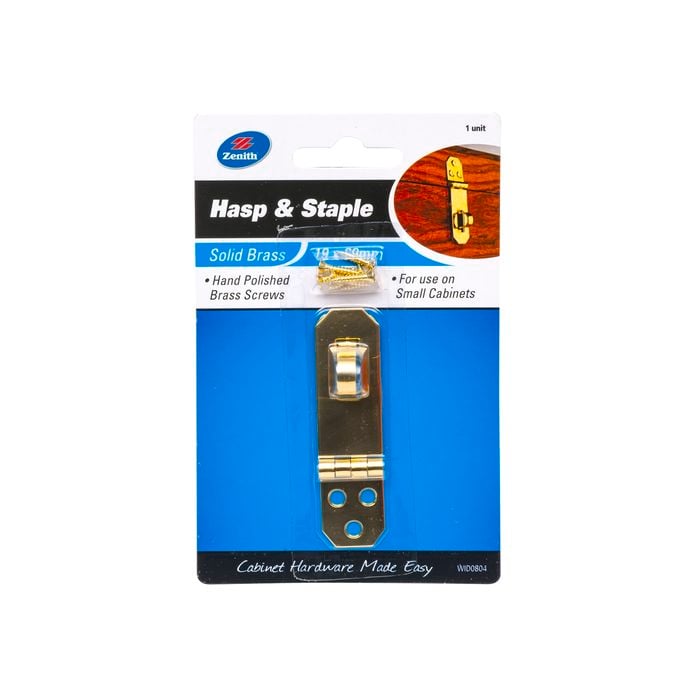 Zenith 19 x 69mm Brass Decorative Hasp And Staple