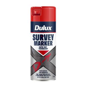 Dulux 350g Red Survey Marker Spray Paint