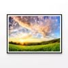Sunset on a Green Meadow  Print 100% Australian Made 120x90cm  (Poster)
