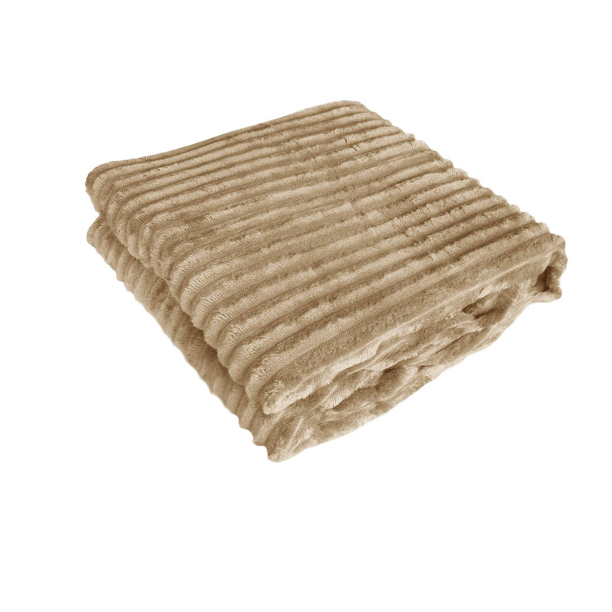 240GSM Corduroy Striped Throw Rug Latte - Bunnings Australia