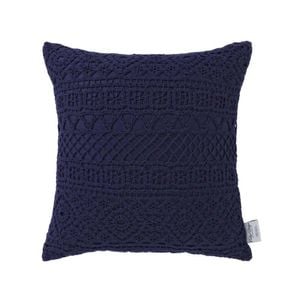 Vintage Design Homewares 45cm x 45cm Blue Tenille Eclipse Filled Cushion