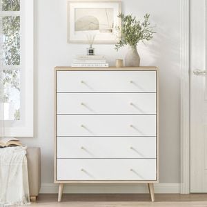 Cosmoliving Adriana Chest Of 5 Drawers Tallboy Dressers Storage Furniture