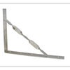 Carinya 400 x 300 x 40mm Zinc Heavy Duty Twisted Stay Bracket - Single