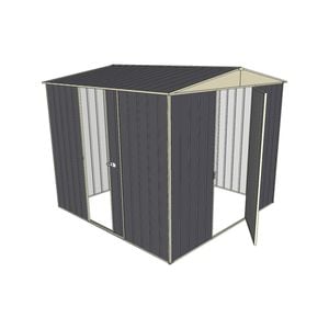 Build-a-Shed 2.3 x 2.3 x 2.3m Single Hinge and Single Sliding Door Shed - Grey