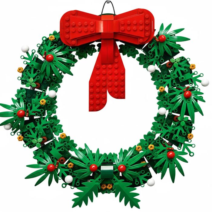 P&P Green Iconic Christmas 2-In-1 Wreath Big Bow Advent Calendar Decor