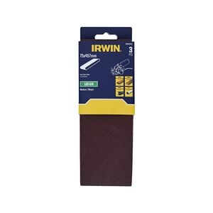IRWIN 75 x 457mm 120G Sanding Belts - 3 Pack