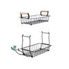 2 Tier Fruit Basket with Banana Hangers for Kitchen Countertop Storage