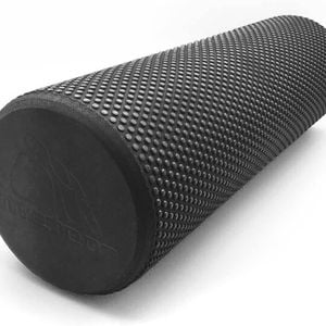 METEOR Black 90cm Dotted Foam Roller for Exercise & Therapy