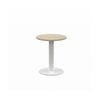 Olg Disc Coffee Table White Frame Nordic Maple Top 900mm Diameter