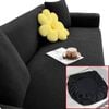 Salesbay Sofa Cushion Cover 3 Seater Stretch Lounge Slipcover Protector Black