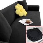 Salesbay Sofa Cushion Cover 3 Seater Stretch Lounge Slipcover Protector Black
