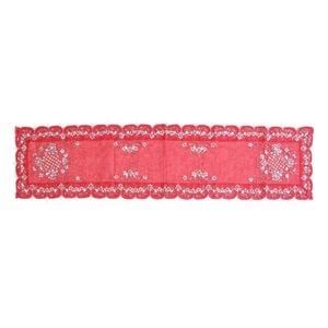 Aurora Beaded Table Runner Diamonte Sequin 40 x 180 cm Red