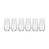 6pc Krosno Harmony 250ml Stemless Champagne Flute Glass Set - Clear
