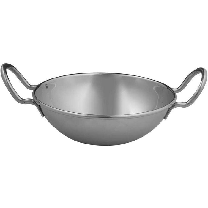 Avanti 26cm Stainless Steel Indian Balti Dish w/ Handle Curry Bowl Round Sliver