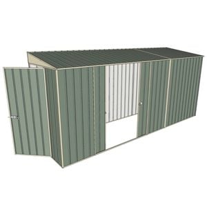 Build-A-Shed 1.2 x 4.5 x 2.0m Skillion Double Sliding Side Door Shed - Green