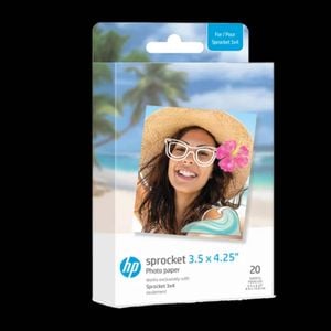 HP 3.5" x 4.25" Zink Sticky-Backed Photo Paper for Sprocket (20x Pack)