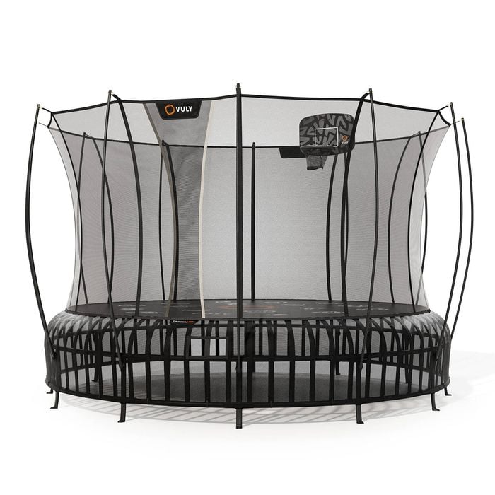 VULY Thunder 2 Pro Extra Large 16ft Springless Trampoline with Enclosure - Round Kids Trampolines Bundle With Basketball Hoop