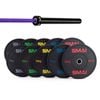 Smai 165kg Hd Bumper Plate Set Inc 15kg Barbell - 15kg Purple Barbell