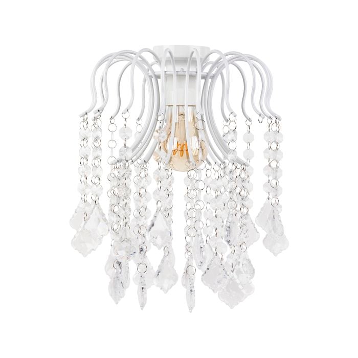 Brilliant Lighting 24cm White Countess Luxury Batten Fix Shade