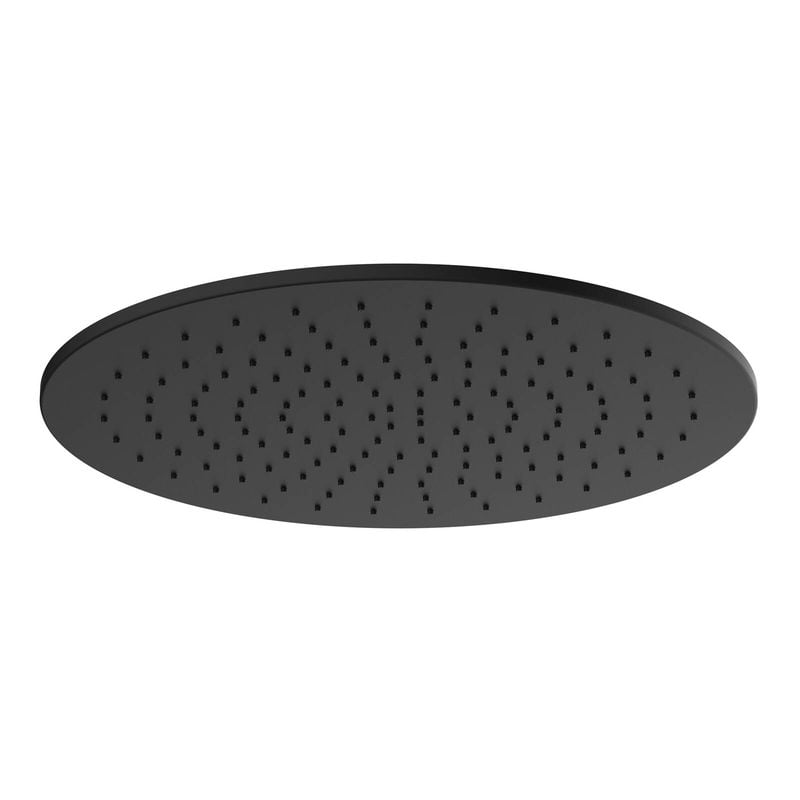 WELS 3 Star 9L/min 400mm Black Matte Resonance Round Shower Head