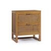 Teamson Home Hatteras Nightstand with 2 Rattan Inset Drawers, Natural