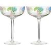 2pc Maxwell & Williams Cherish Coupe Glass Floral Design Drinkware Set 300ml