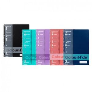 10x Colourhide Lecture Book W/ Ruler A4 Writing/school Notebook 140pgs Assorted