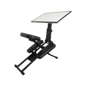 Edge Basic Ergonomic Cushioned Adjustable Desk/Stool Combo Matte Black