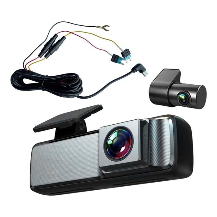 Elinz Dual Lens No Screen 1080P Dash Cam 720P Rear Camera WiFi Supercapacitor Hardwire Kit
