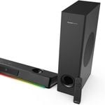 Creative Katana V2X Gaming Soundbar with Subwoofer Black - Black | Wireless Speaker | Katana V2X