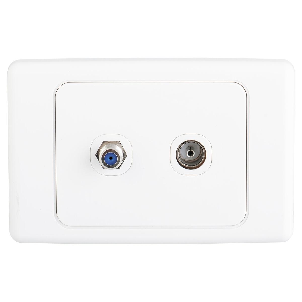 Deta Audio Visual TV Socket Single - Pal/F Type - Bunnings New Zealand