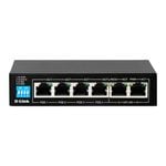 D-Link DES-F1006P-E 6-Port PoE Switch With 4 Long Reach 250m PoE Ports And 2 Uplink Ports