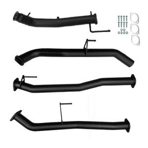 Ignite Exhausts Turbo Back For Nissan D23 Navara Np300 3" With Straight Pipe Only Black Aluminised Steel