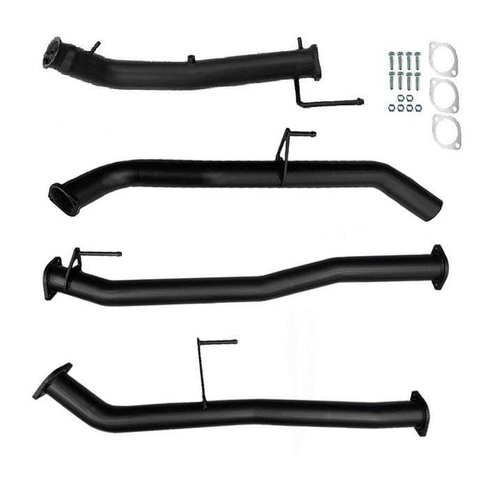 Ignite Exhausts Turbo Back For Nissan D23 Navara Np300 3" With Straight Pipe Only Black Aluminised Steel