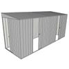 Build-a-Shed 1.5 x 4.5 x 2m Dual Single Sliding Side Door Skillion Shed - Zinc