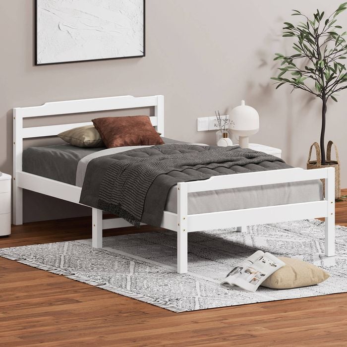 ALFORDSON Bed Frame King Single White